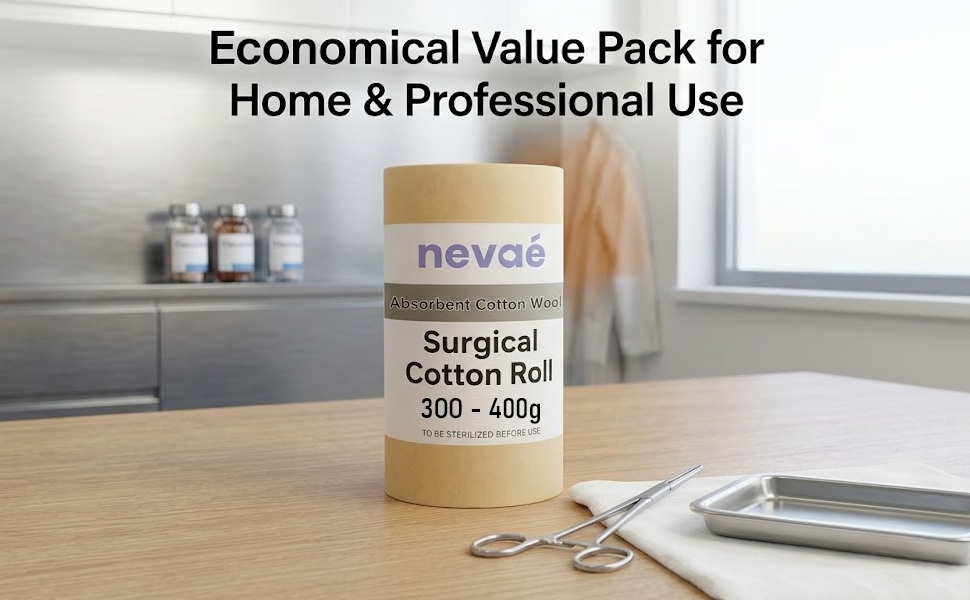 Absorbent Cotton Roll – With Protective Paper Wrap