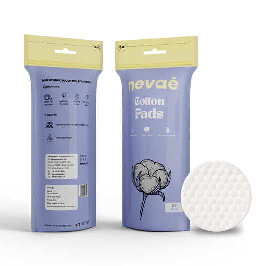 Premium Soft Facial Cotton Pads  (Pack of 2-50 Pcs each)
