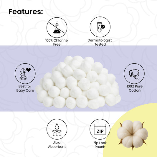 Soft Cotton Balls 100 pcs